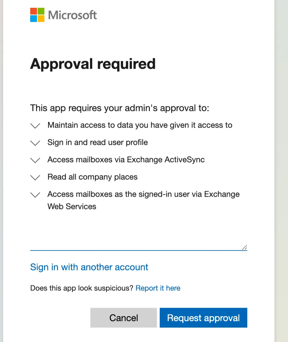 Outlook Approval Request