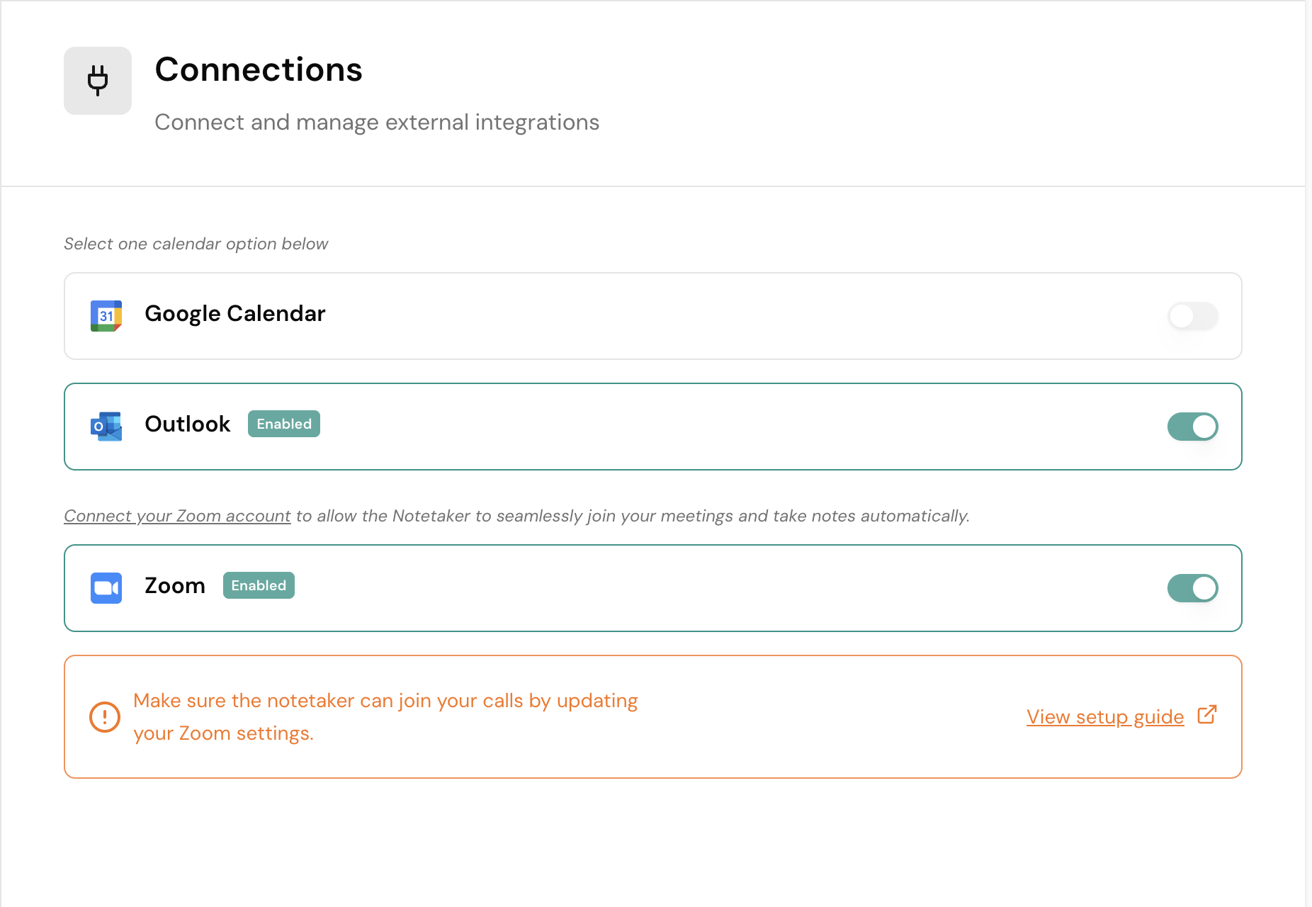 Outlook Connected Successfully