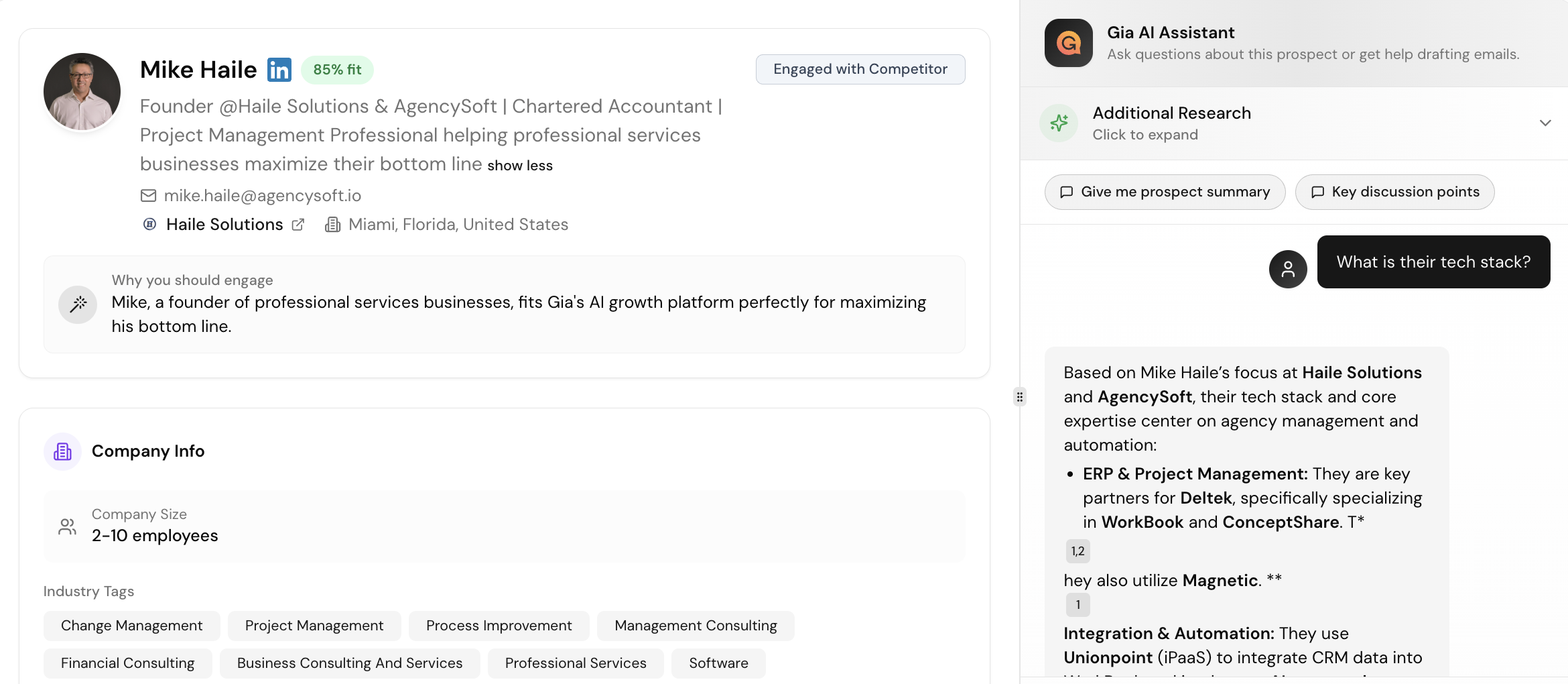 Prospect Profile — Research Summary
