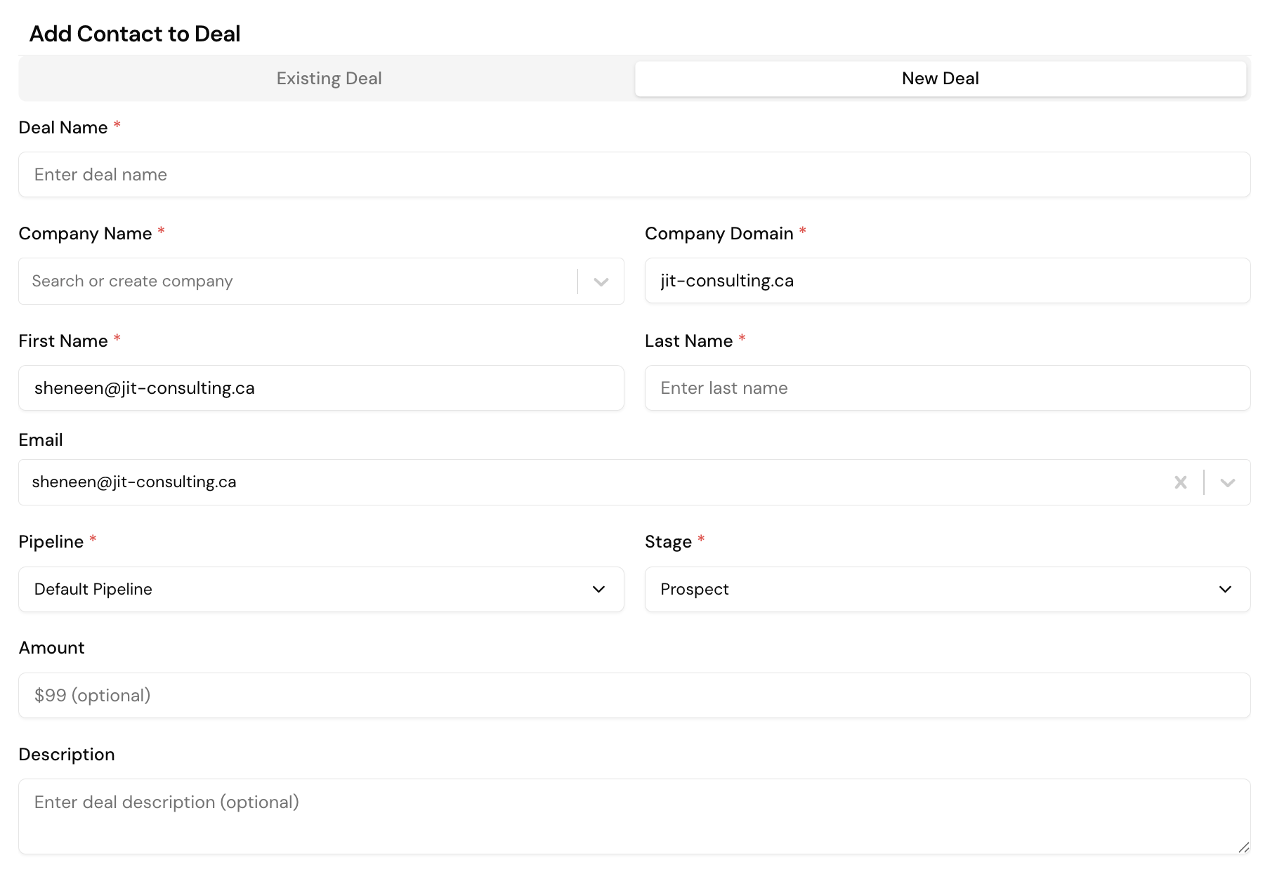 Add Deal from Signals — Auto-Filled