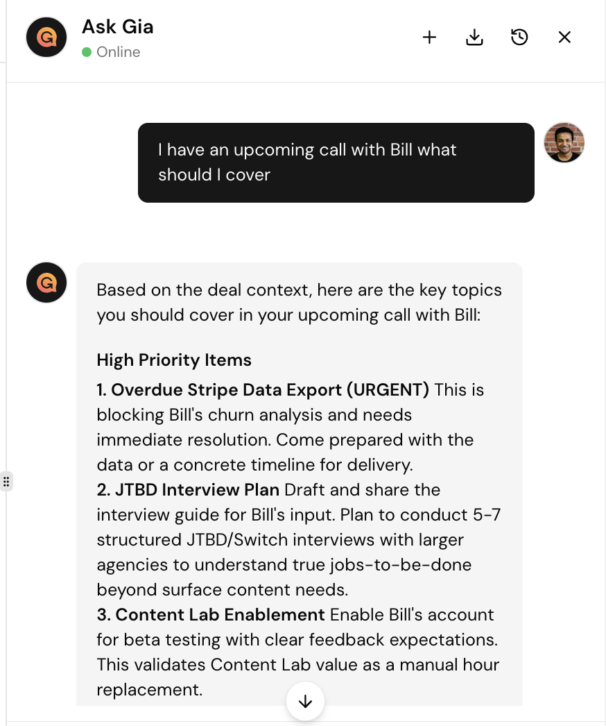 Ask Gia — Client Deal Query